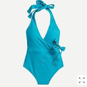 J crew Havana blue wrap swimsuit 8 brand new